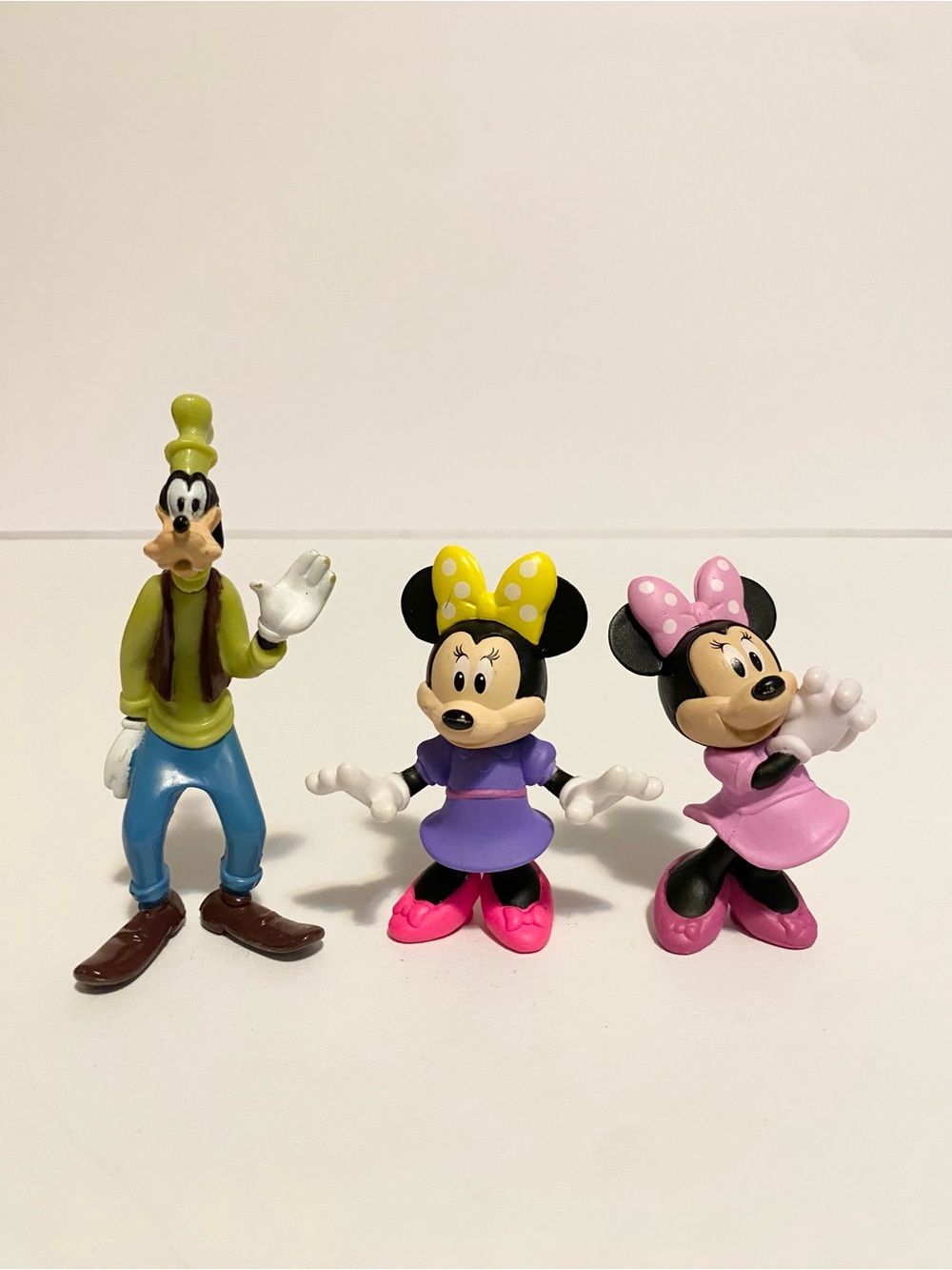 Minnie Mouse Goofy Figure Lot Playset 3” Toy Girl Glitter Mickey Mouse Clubhouse